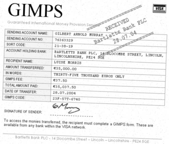 A forged GIMPS receipt