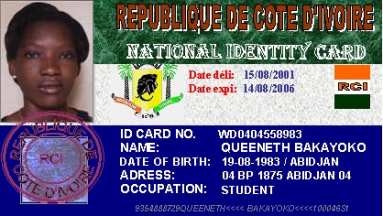 Queeneth’s ID card